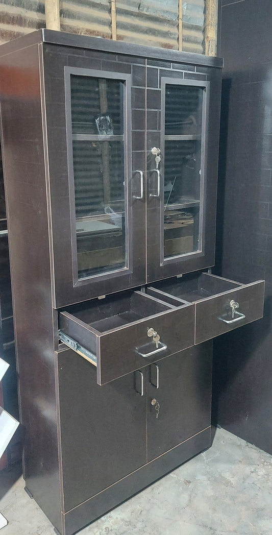 Bowzar Wooden Bookshelf With Drawer 5.5 Feet