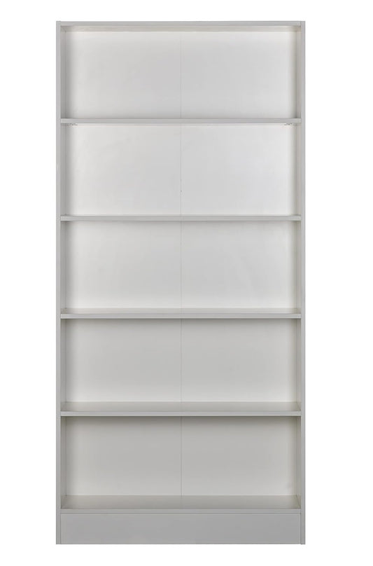 5-Shelf Engineered Wood Book Shelf and Display Unit 66X31X11 Inch White
