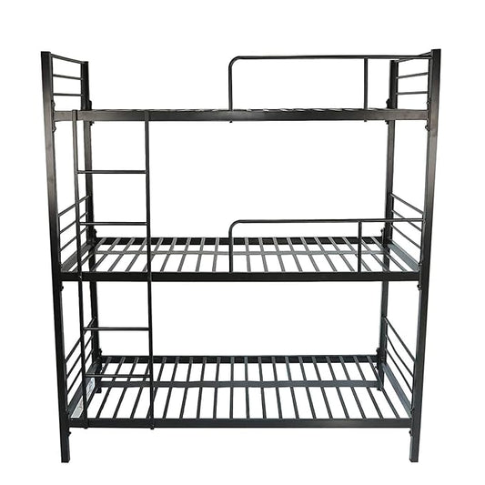 Bowzar 3 Tier Metal bunk Bed for Bedroom Home