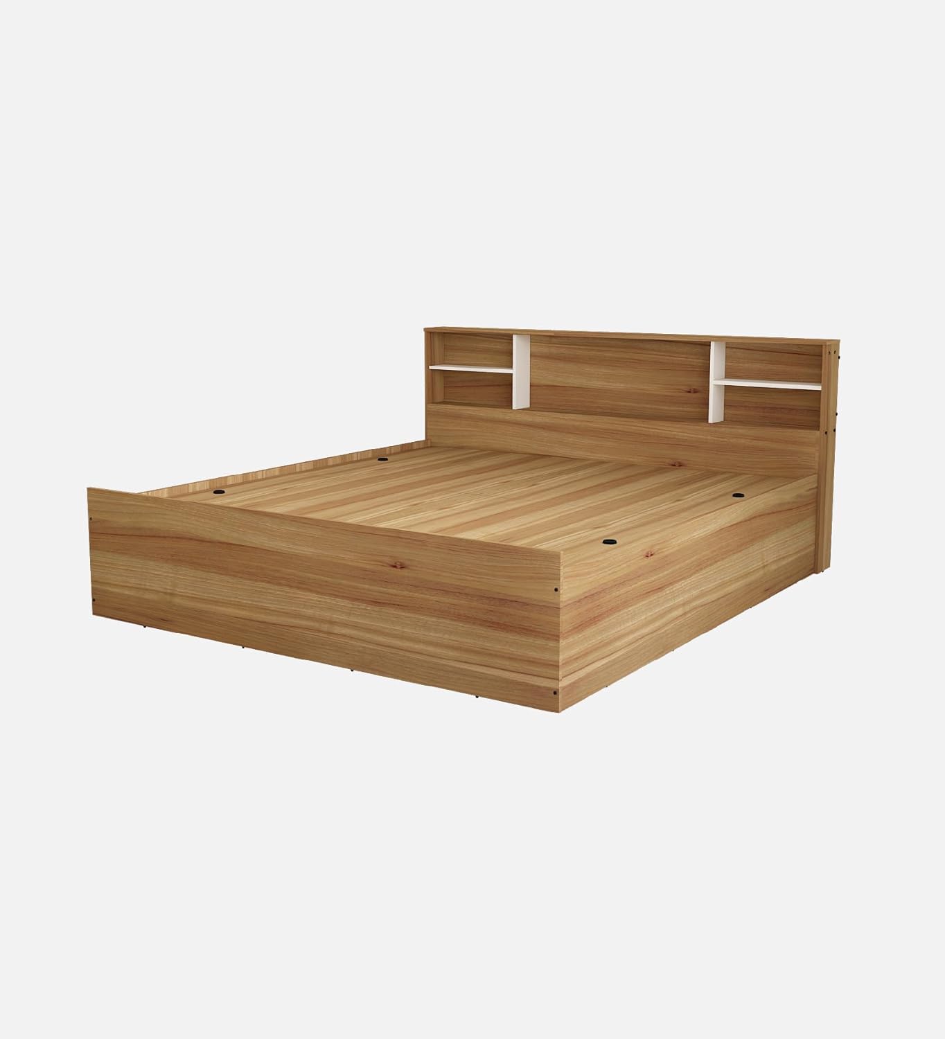 King Box Bed with Storage Engineered Wood Size 6X6.5 Feet