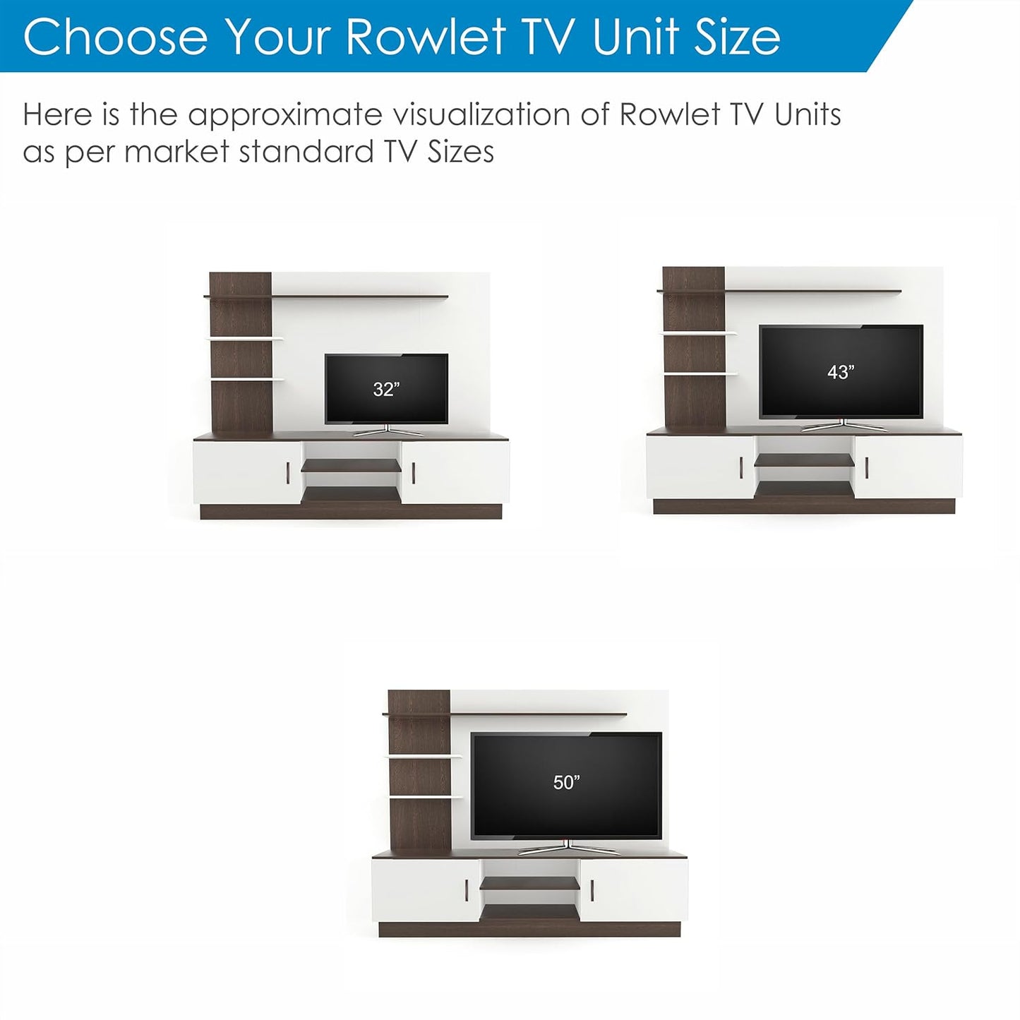 Large Engineering Wood Floor Standing TV Unit TV Cabinet with Shelves for Books & Décor Display