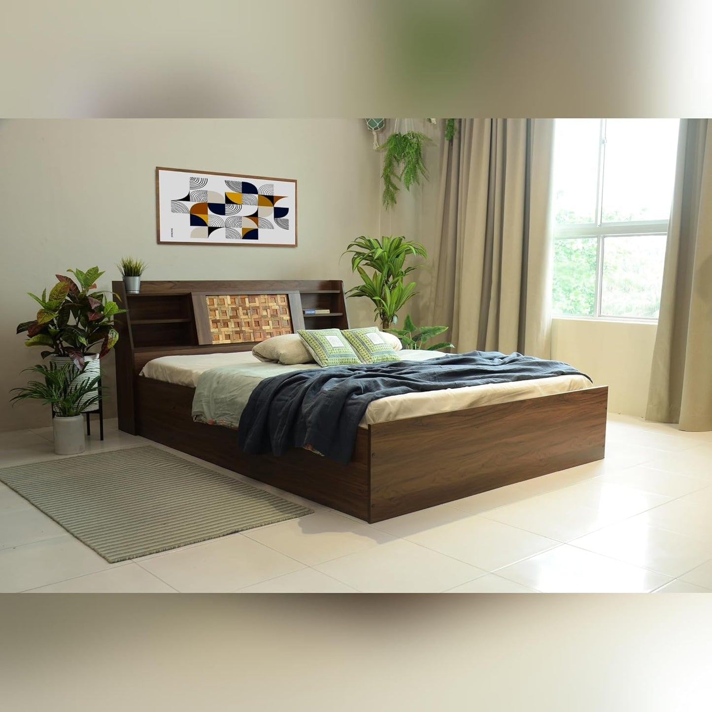 Bowzar King MDF Box Bed Water Resistant Long Lasting Premium Quality EMI