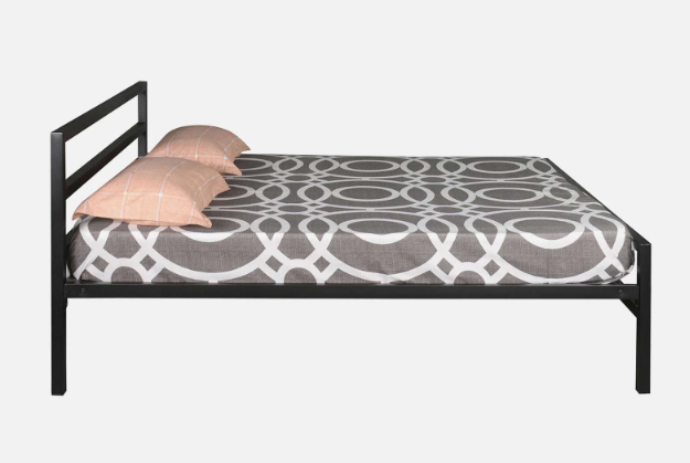 Bowzar NHM Queen Bed Size 5X6.5 Feet Metal Iron Bed Long Lasting Black Without Mattress