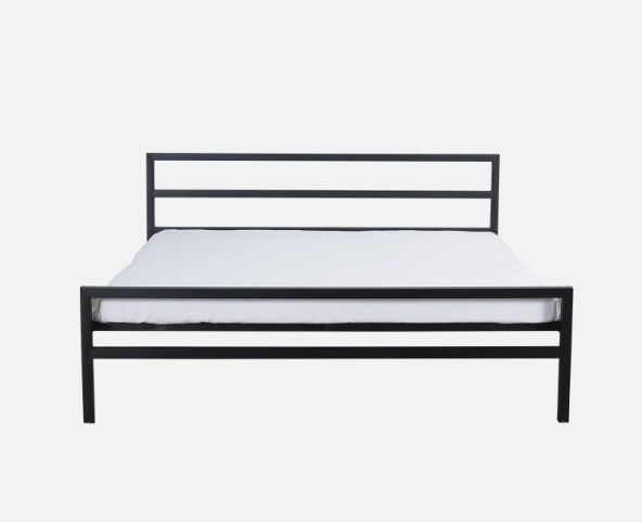 Bowzar NHM King Bed Size 6X6.5 Feet Metal Iron Bed Long Lasting Black Without Mattress