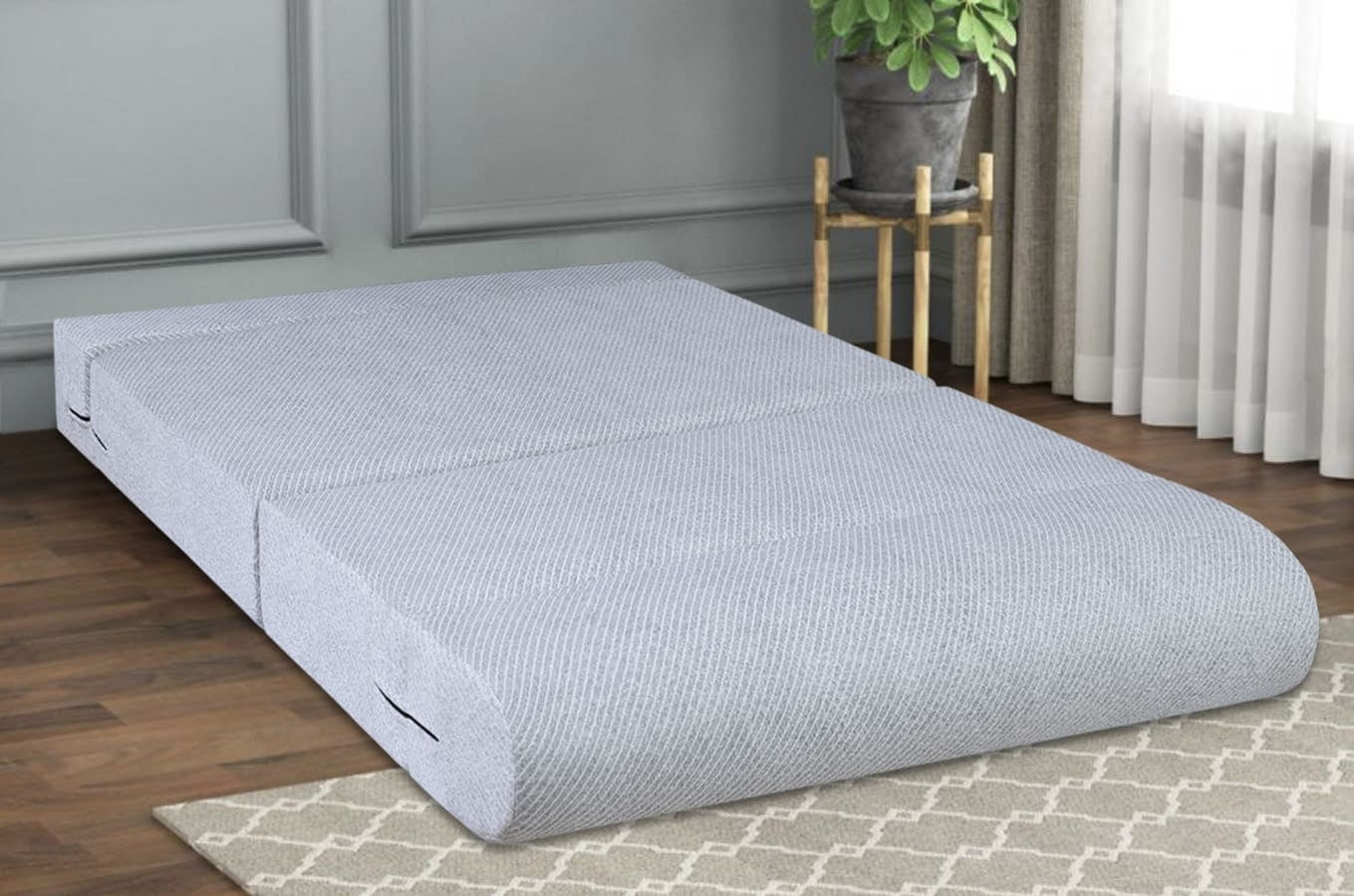 Bindal Sofa Cume Bed Double Size 4X6.5 Feet 48X78 Thickness 8 Inch - Bowzar -