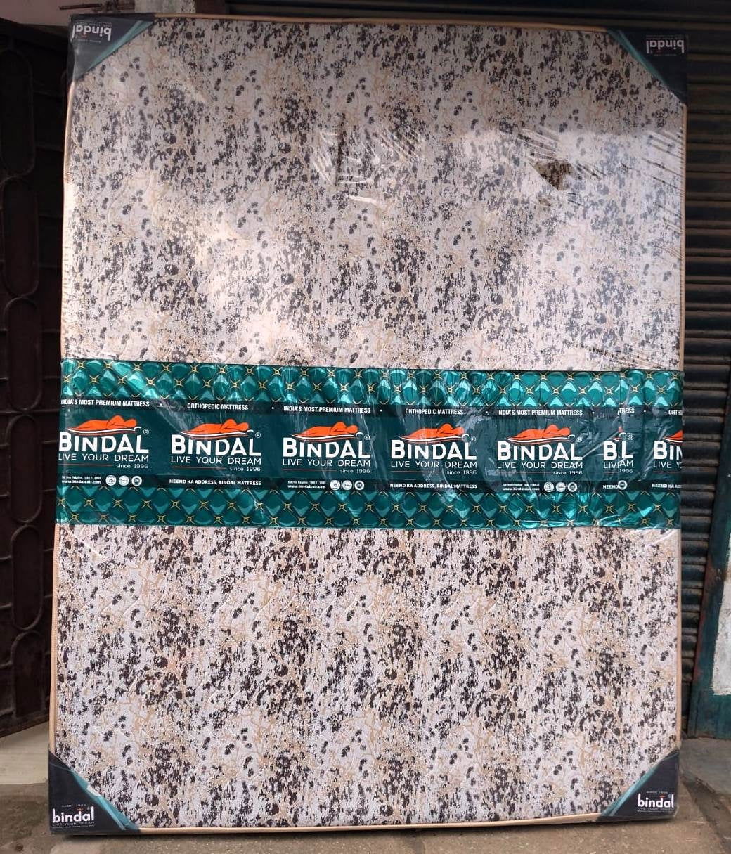 Bindal Welcome DLX 5 Inch Mattress Queen Size 60X72 Inch 5X6.5 Feet - Bowzar -