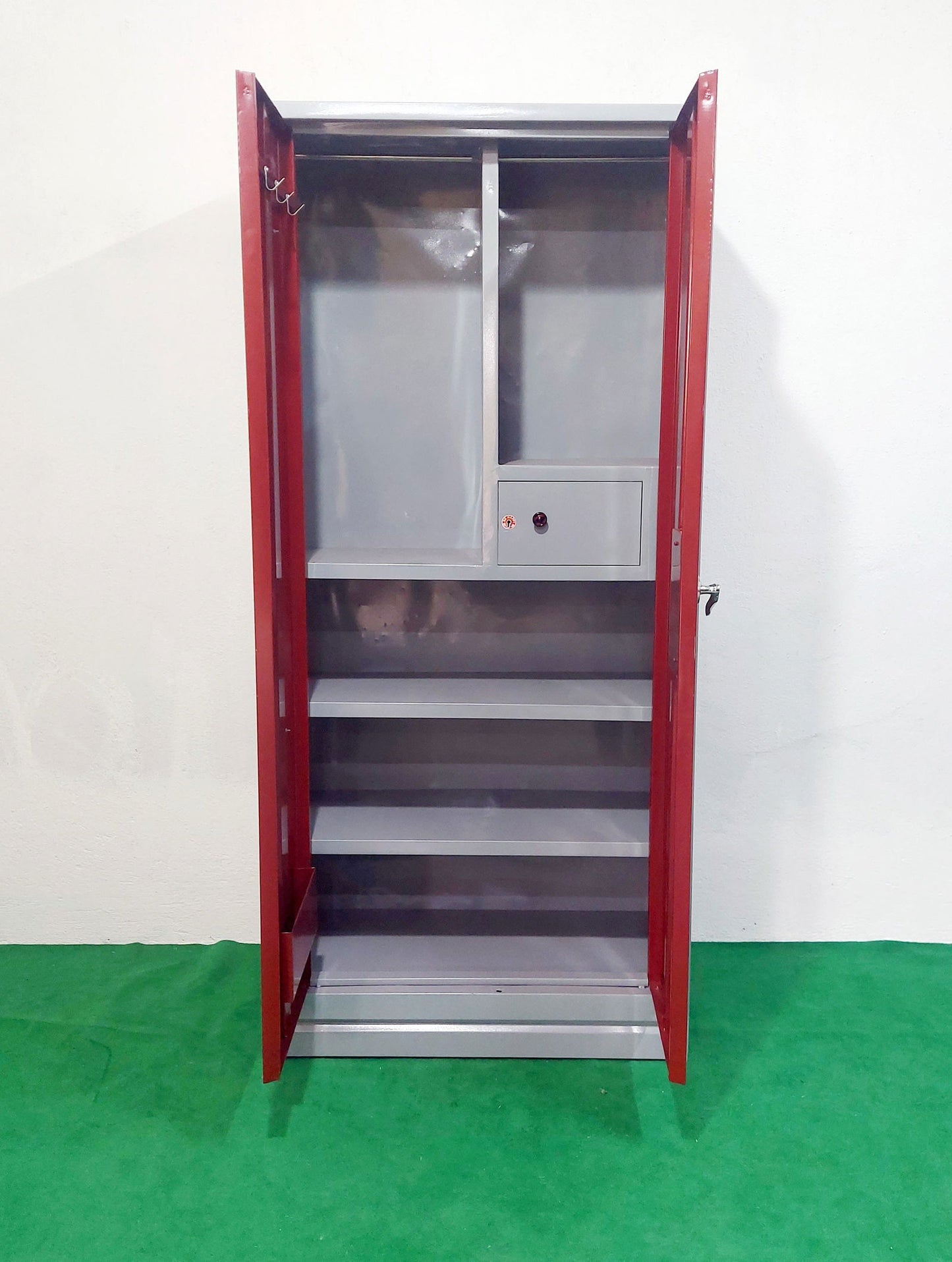 Bowzar 26 Gauge 2 Door Steel Almirah Wardrobe Light Weight Maroon - Bowzar -