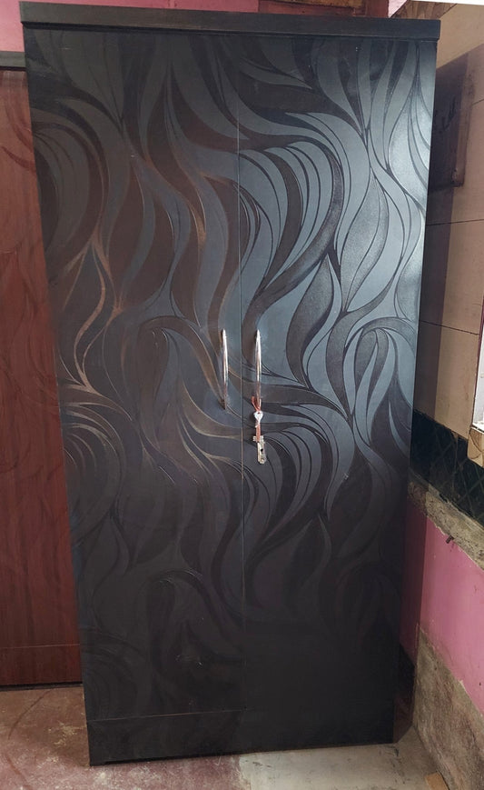 Bowzar 2 Door Wooden Almirah Wardrobe Black Nagin - Bowzar -