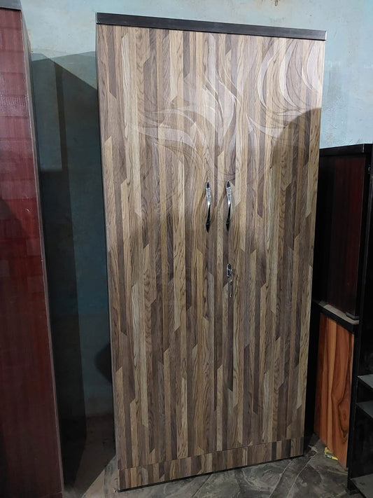 Bowzar 2 Door Wooden Almirah Wardrobe Dark Brown Nagin - Bowzar -