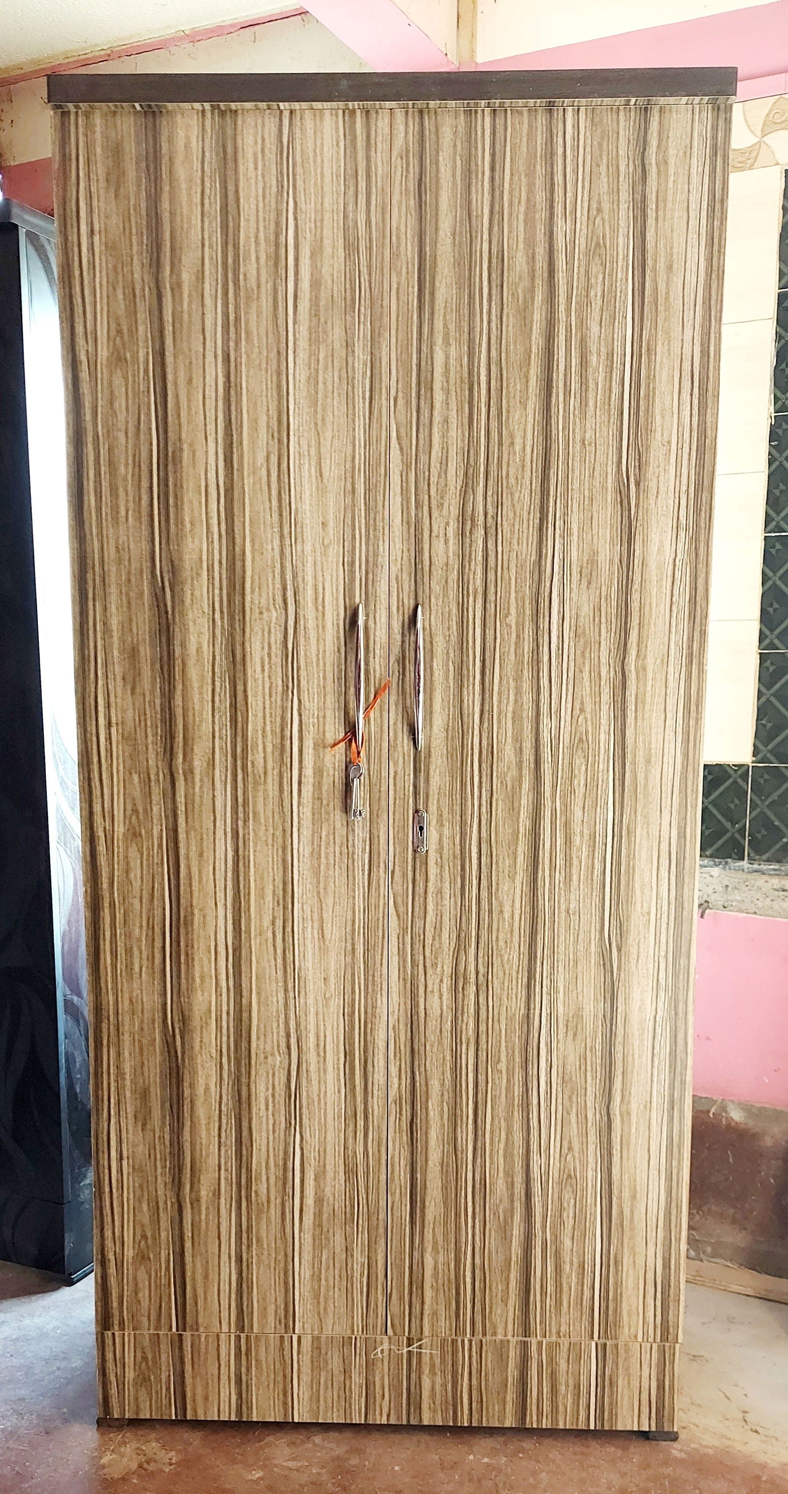 Bowzar 2 Door Wooden Almirah Wardrobe Light Grey - Bowzar -
