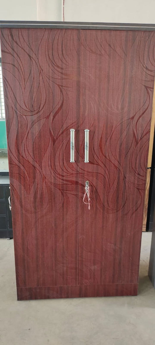 Bowzar 2 Door Wooden Almirah Wardrobe Maroon Nagin - Bowzar -
