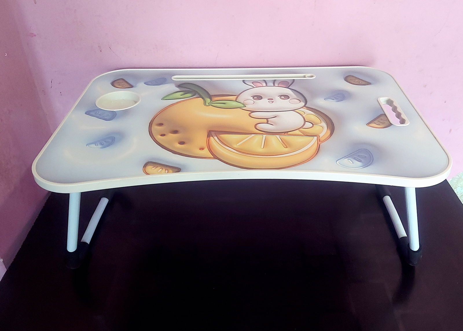Bowzar Bed Table Study Table Folding with Cup Holder - Bowzar -