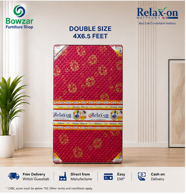 Relaxon EPE foam Double Mattress 4x6.5 feet 4 Inch