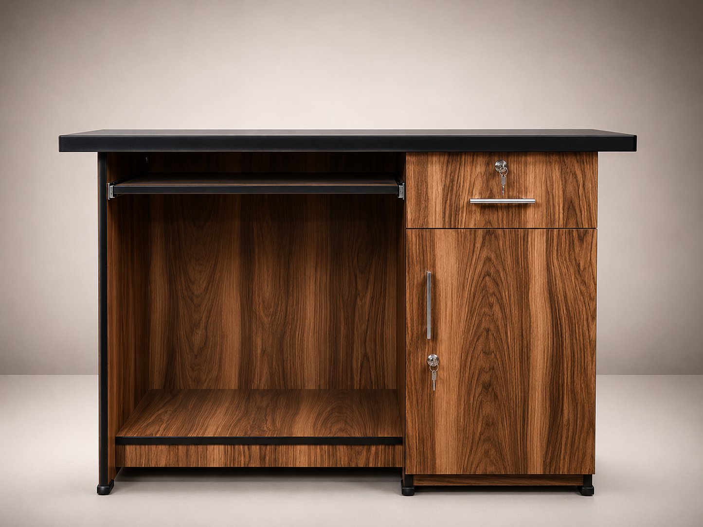 Bowzar Wooden Table Office and Computer 4X2 Feet Tiger Print