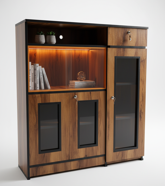 Bowzar Wooden Showcase Cabinet L42H48XD14 Inch