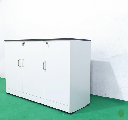 Bowzar Wooden 3 Door Cabinet Shoe Rack Multipurpose Mini Almirah White