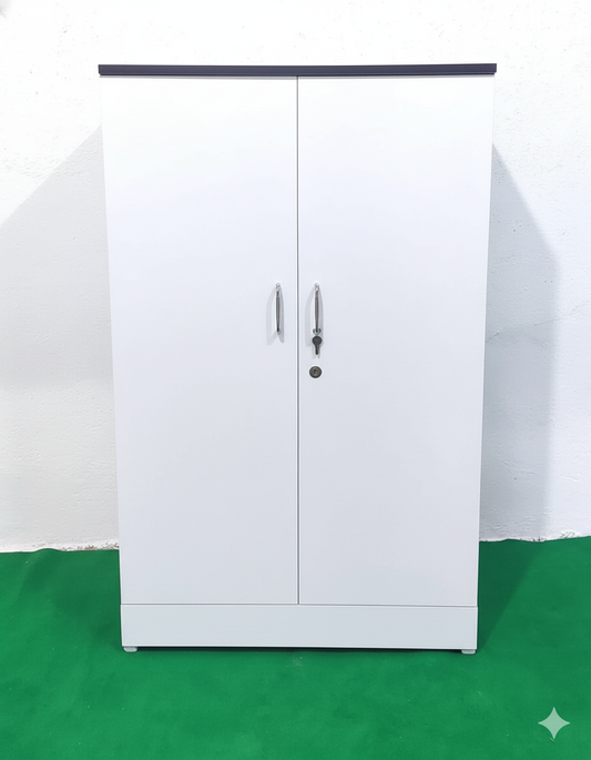 Bowzar Wooden Mini Almirah Wardrobe Shoe Rack 50 Inch White