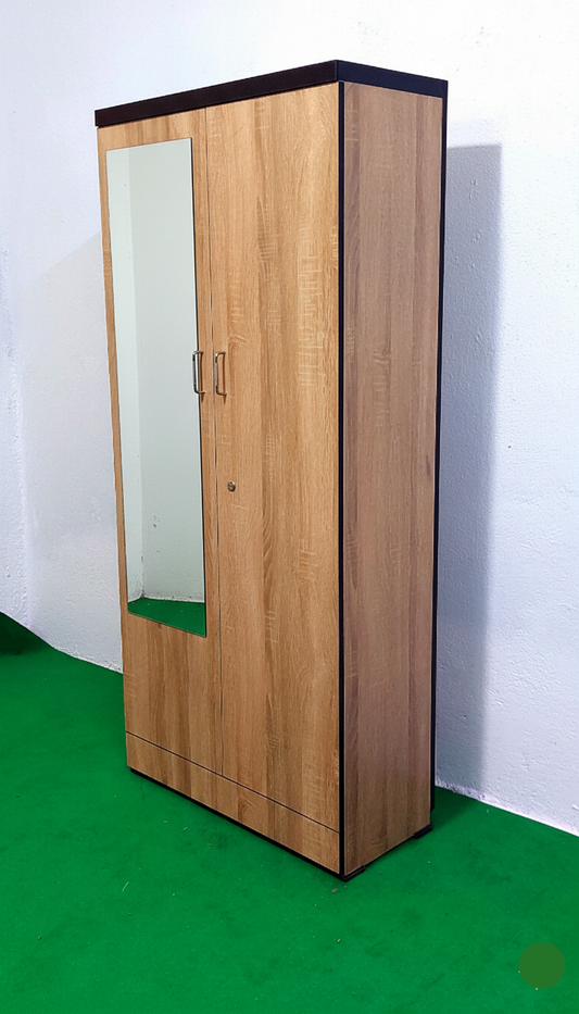 Bowzar 5.5 Feet Wooden Almirah 2 Door Almirah 2 Door Almirah With Mirror