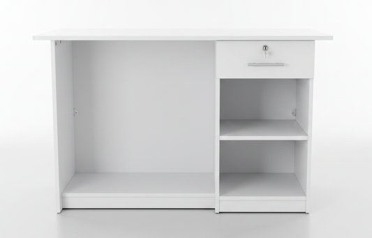 Bowzar MDF Table White 4x2 Feet Computer Table