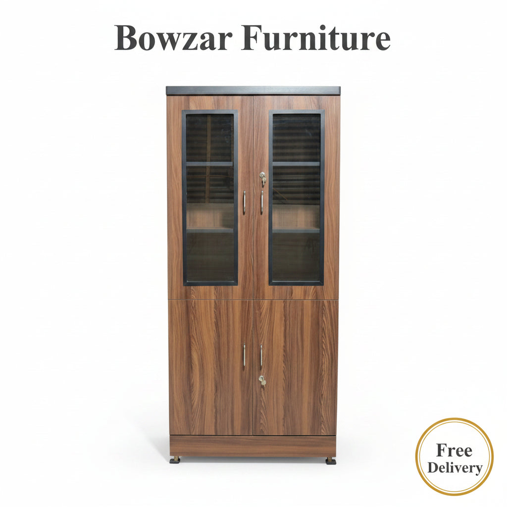 Wooden Bookshelf 5.5 Feet Dark Brown