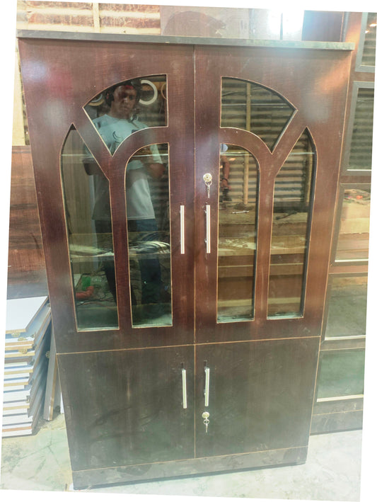 Bowzar 2 Door Showcase Cabinet Unique Design 48X66X18 Inch