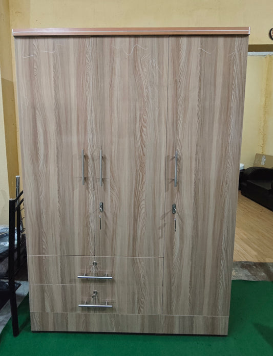 Bowzar 3 Door Wardrobe Engineering Wood With Drawer White Rolex 3 Door Almirah