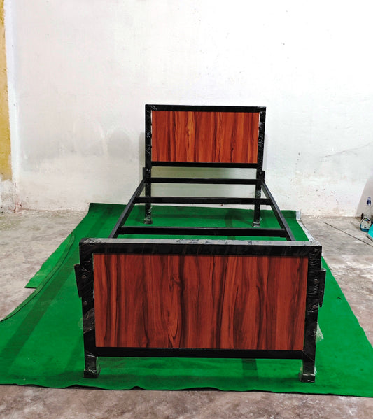 Bowzar Wooden Look Heavy Quality Single Bed 3X6.5 Feet