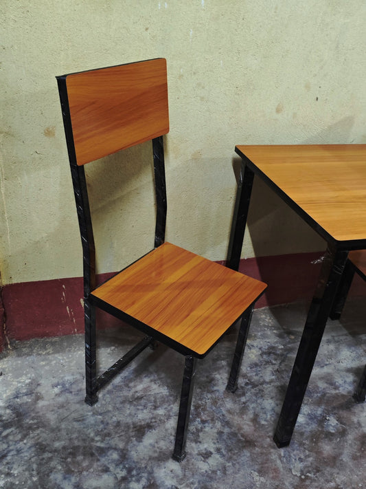 Bowzar 4 Seater Dining Set Heavy Metal Frame with Engineering Wood Top