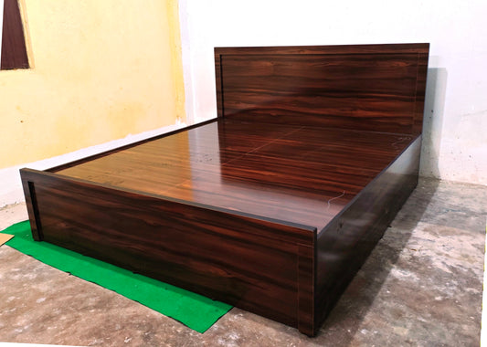Bowzar King Box Bed 6x6.5 Feet Engineering Wood Bed With Storage Board King Box Bed