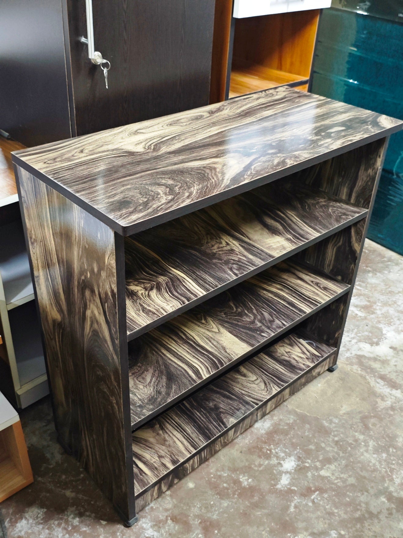 Bowzar Open Shoerack Shelf Balck Tiger 30x30x13 Inch