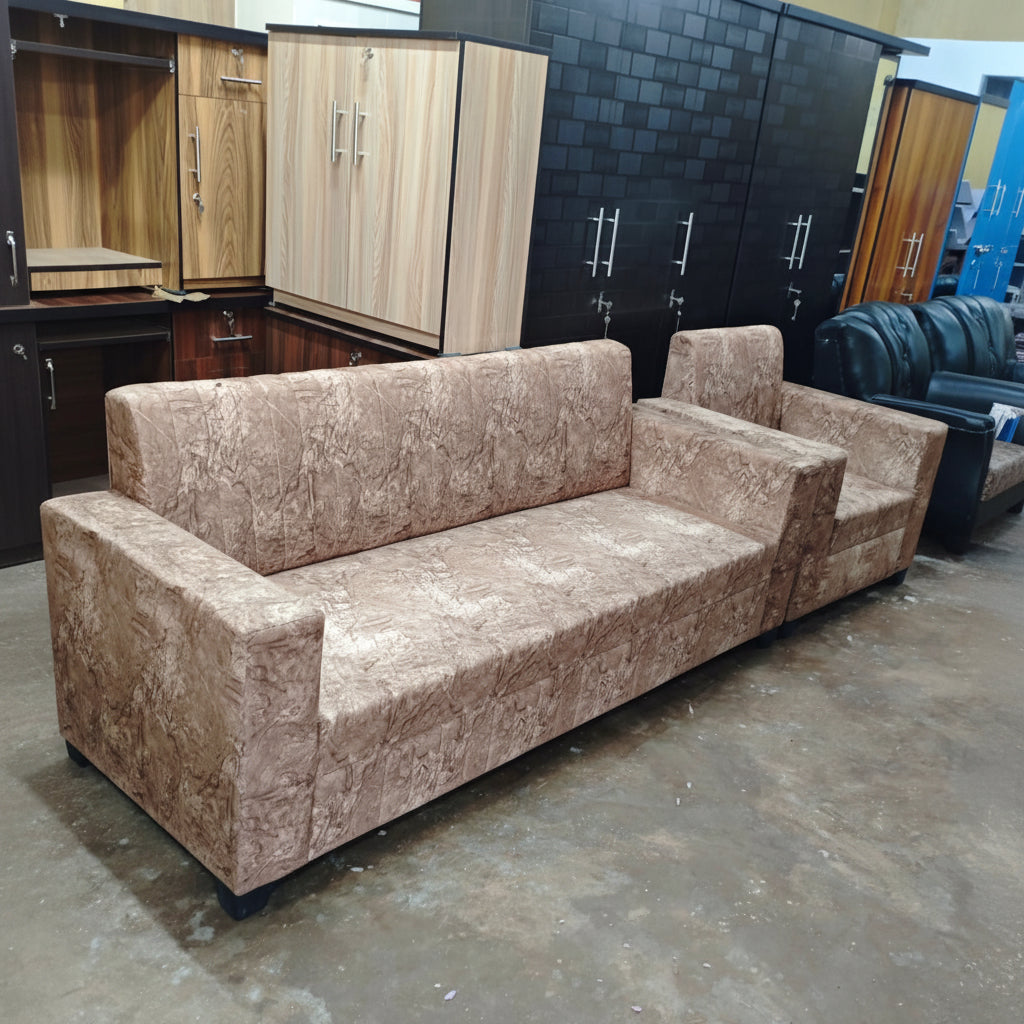 Bowzar Dulux 5 Seater Sofa Suede Fabric, 32 Density Foam