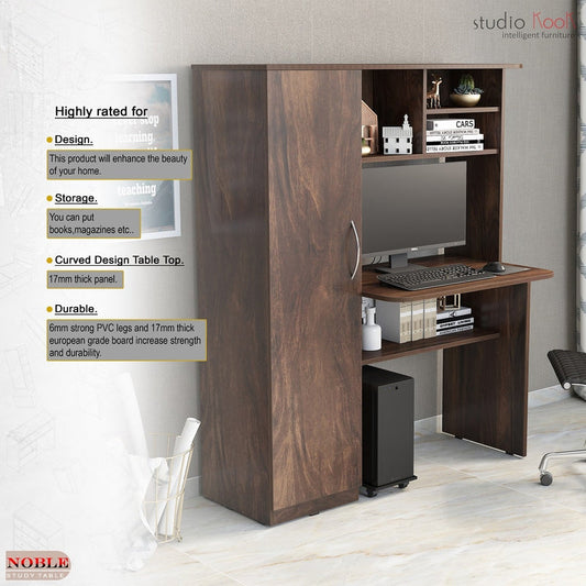 Bowzar Space Saving Study Table With Single Door Almirah