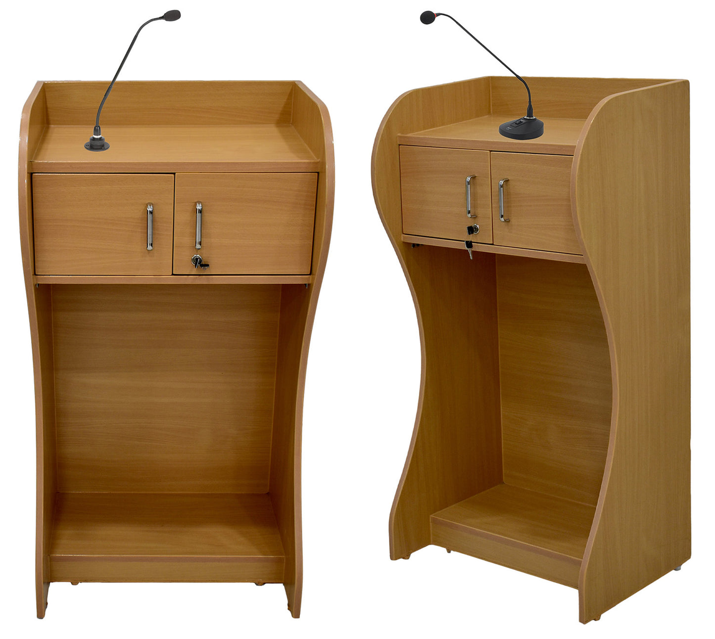 Bowzar Wooden Podium For School College Seminar Stage Public Speaking Design 3
