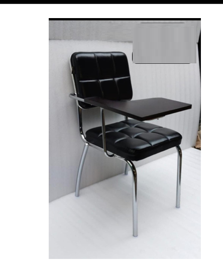 Bowzar A125 Stainless Steel Half Writing Chair With Cushion Seat
