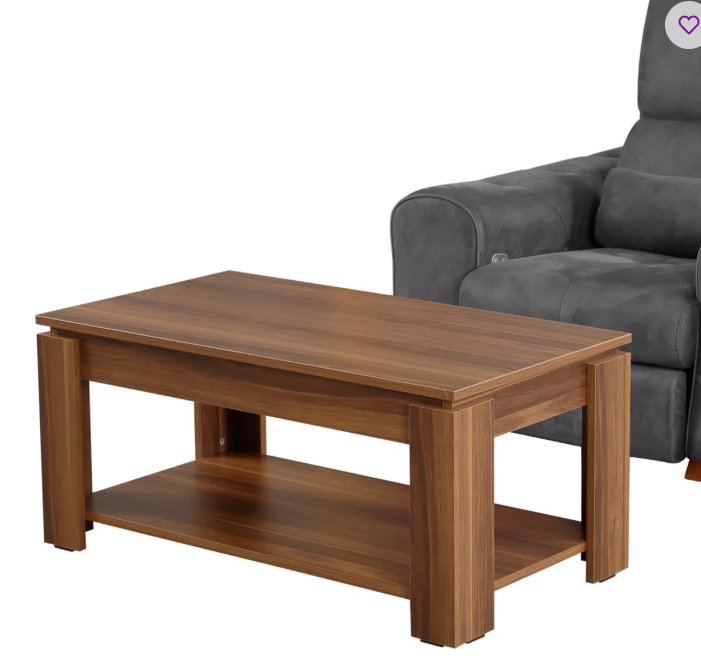 Engineering Wood Center Table With Glass top 36X22X18 Inch