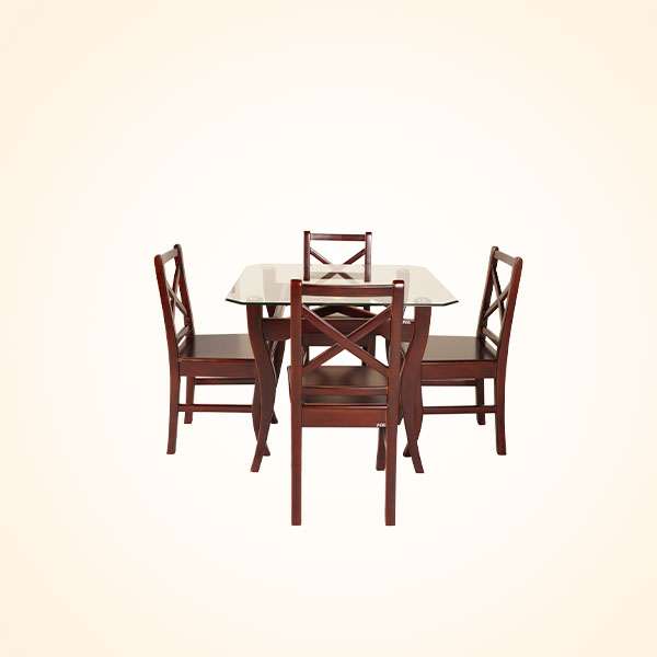 Wooden Dining Set Segun Segwan Kath 4 Seater