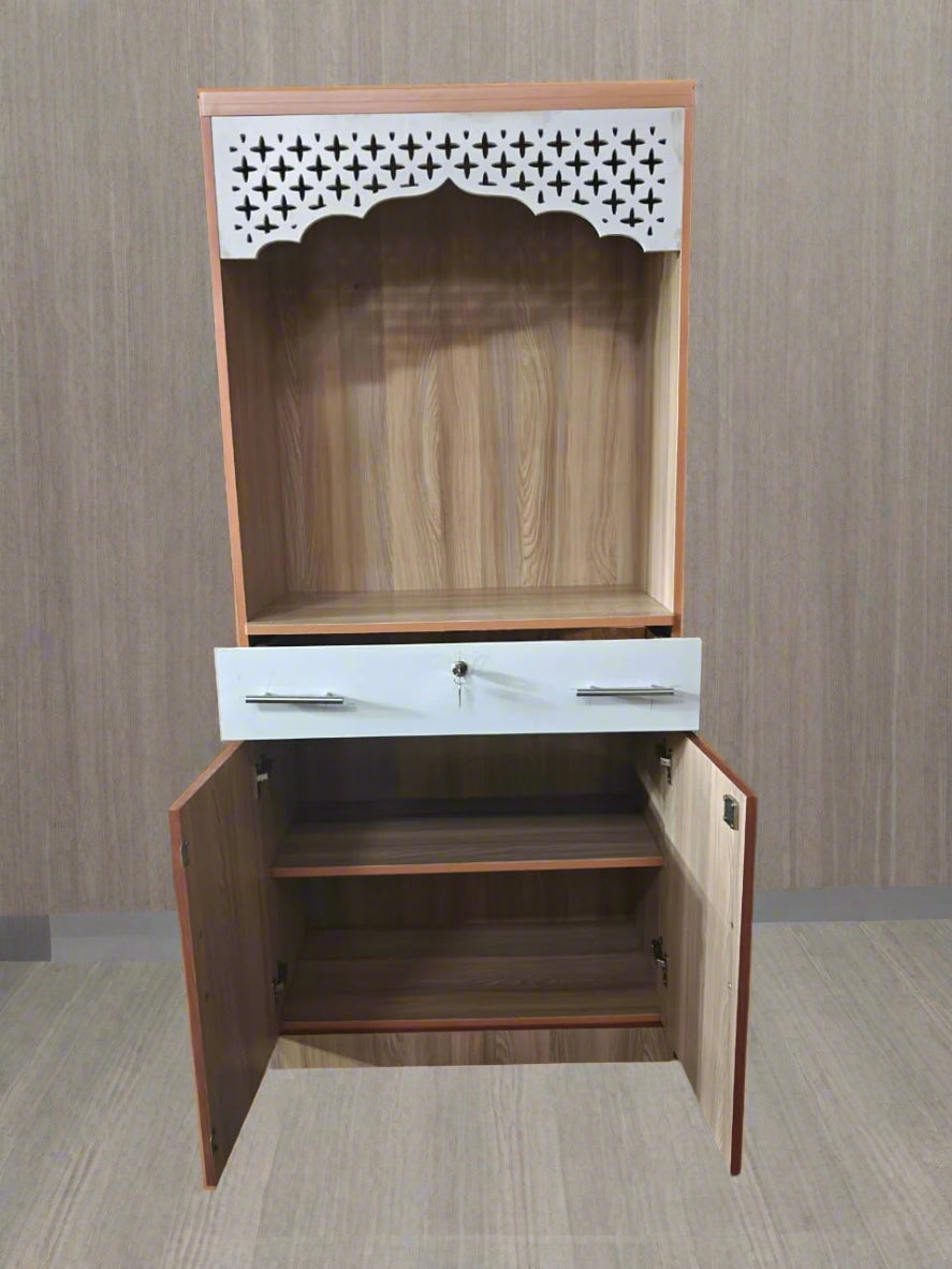 Bowzar 5.5 Feet Mandir Unit – Engineered Wood Home Temple