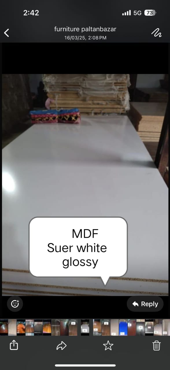 MDF Option Board Color Super White Glossy/Matte