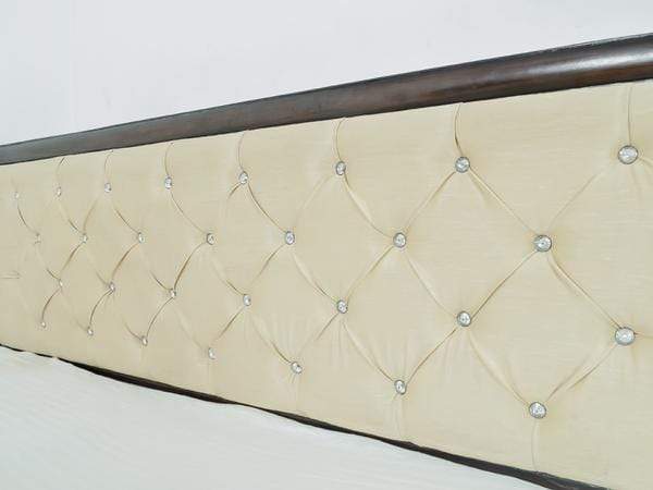 Bowzar 6X6.5 Feet King Box Bed With Head and Leg Cushion