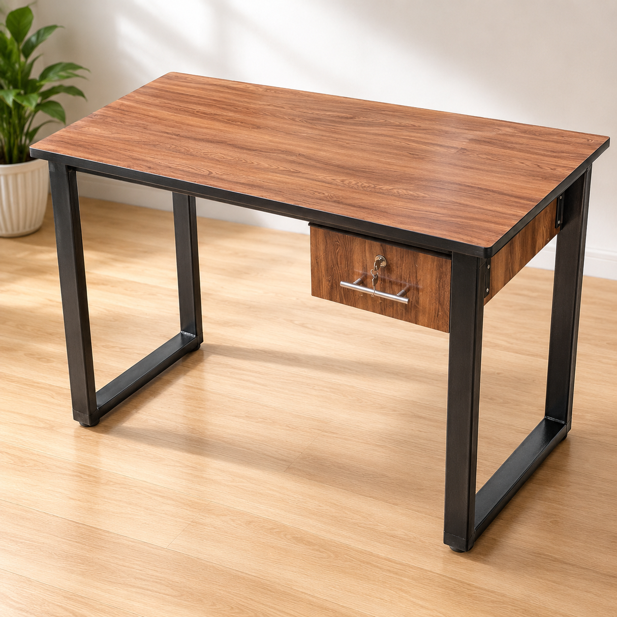 Bowzar 4x2 Table Modern Office Desk with Metal Frame & Engineering Wood Top | Bowzar Furniture Shop