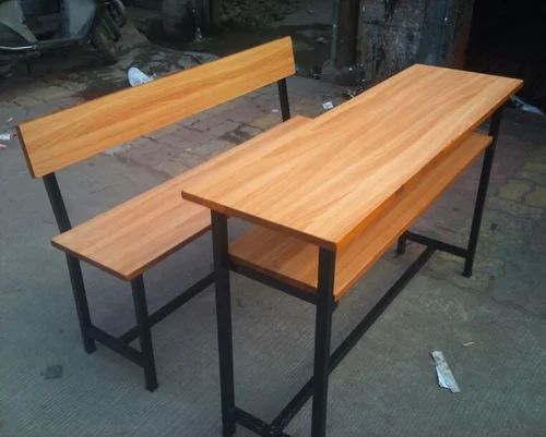 Bowzar 2 Seater Desk Bench for School Separate With Bag Support
