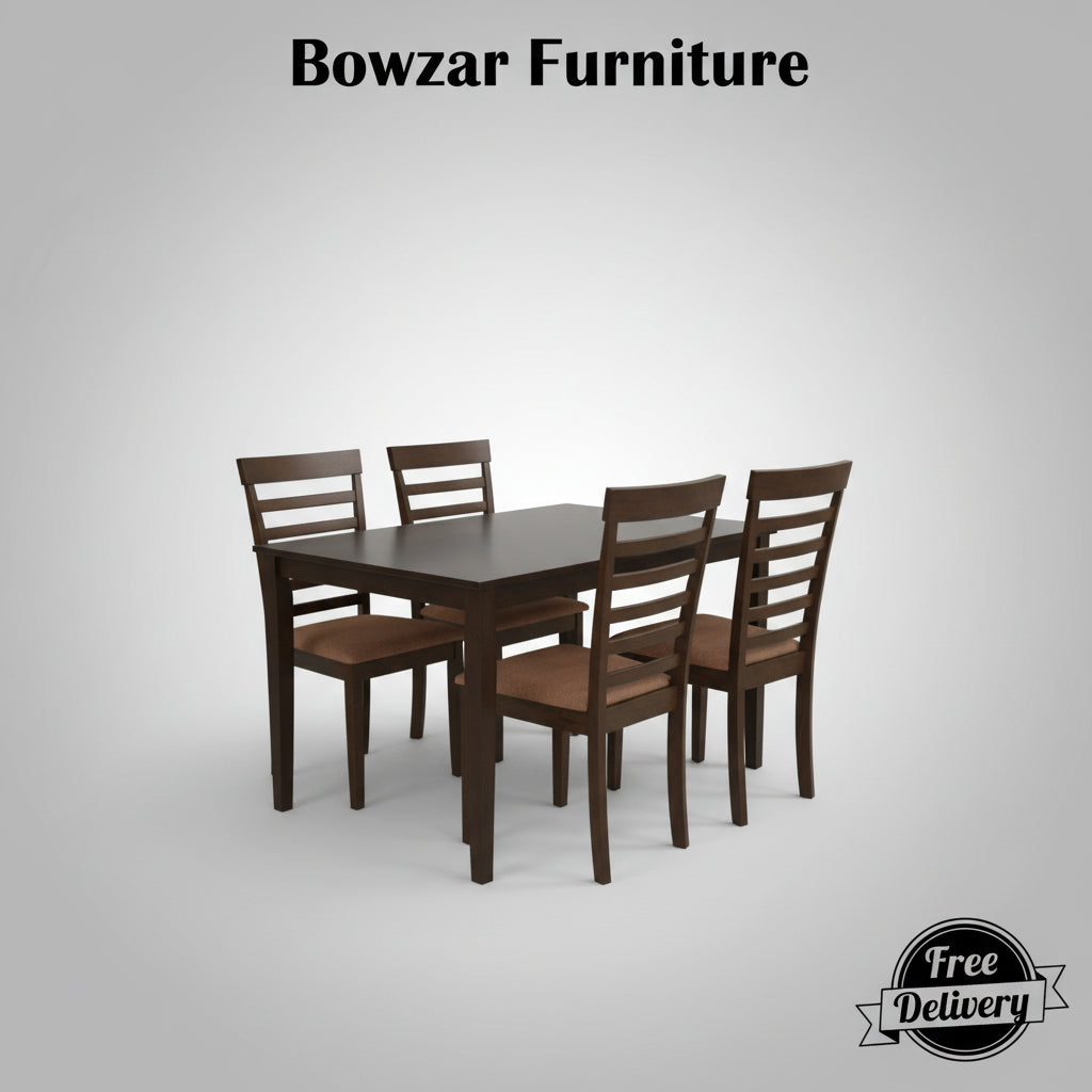 Malashyan 4 Seater Solid Wood 4 Seater Dining Set Dining Waterproof Top