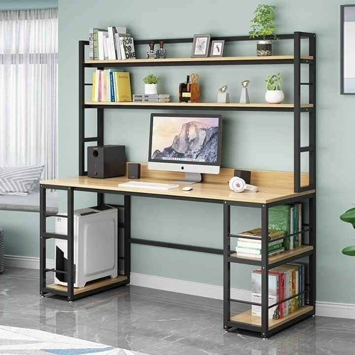 Home Office Desk Computer Desk Study Desk with Hutch and Shelves 5x2 Feet Height 5 feet