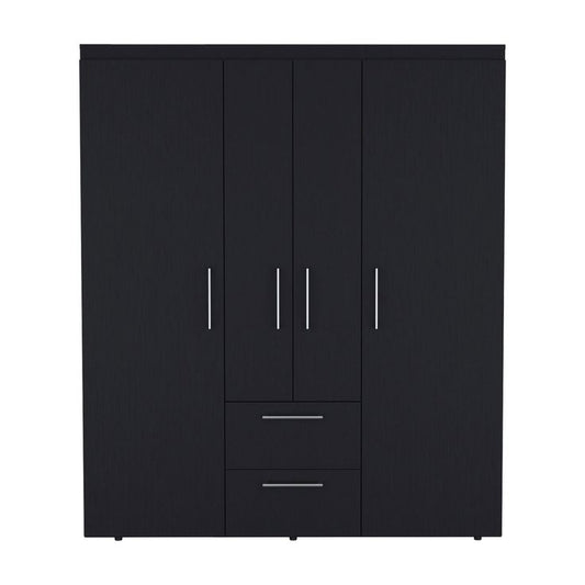 Bowzar 4 Door Wardrobe Almirah Wenge With 2 Drawer