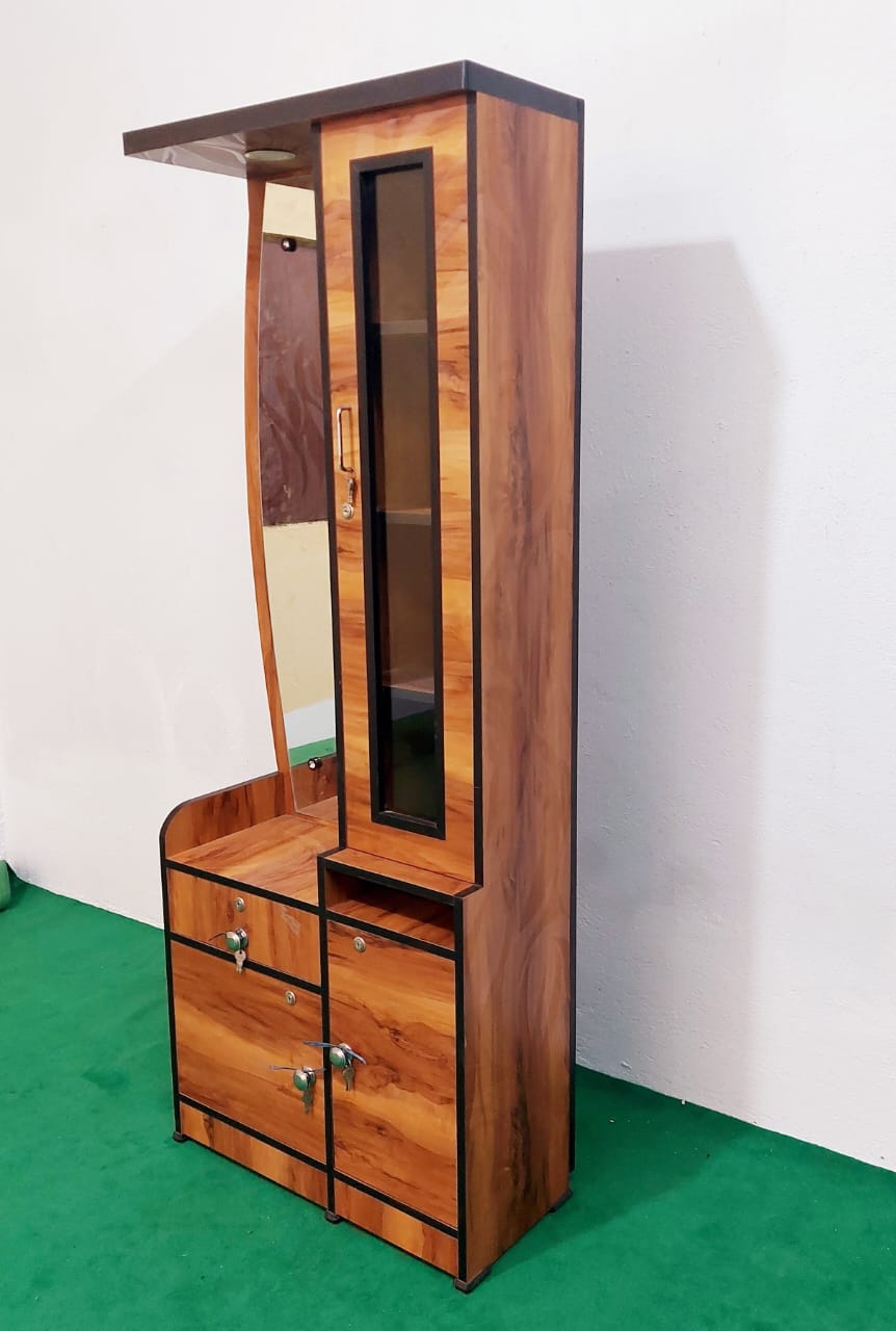 Bowzar D Design Wooden Dressing Table Engineering Wood Vanity Mirror