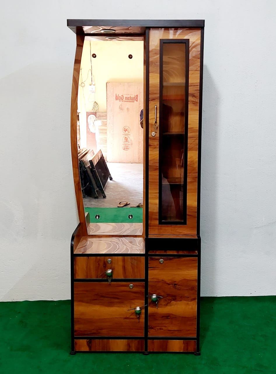 Bowzar D Design Wooden Dressing Table Engineering Wood Vanity Mirror