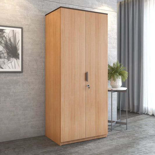 Bowzar MDF 2 Door Almirah 2 Door Wardrobe with Drawer