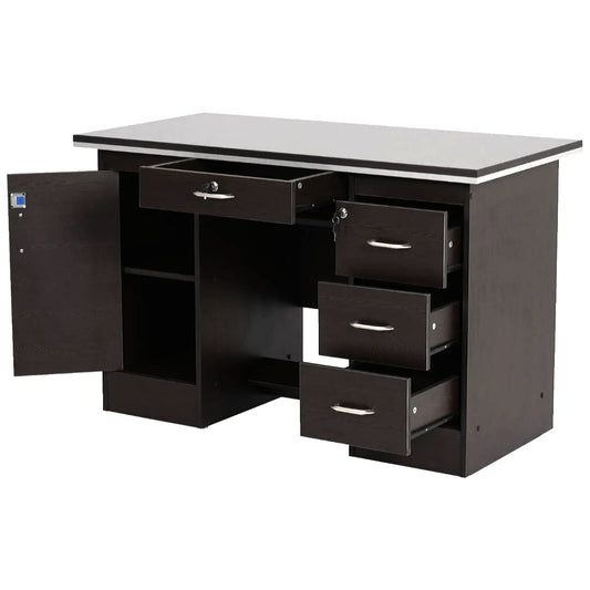 Bowzar Engineered Wood Office Table Study Table Office Table For Office Work Wenge Finish