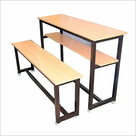 Bowzar 2 Seater Desk Bench for School Separate With Bag Support