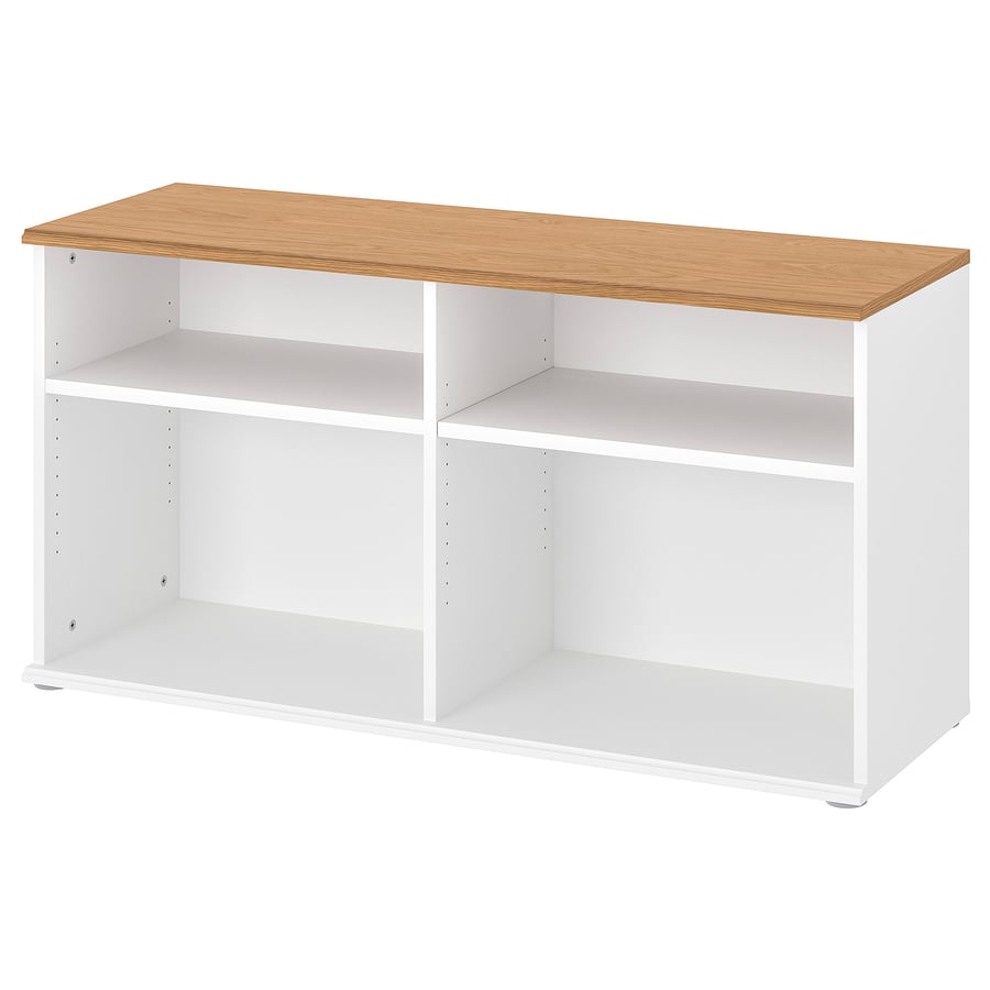 Bowzar Tv Cabinet Simple Design Long Lasting 4X1.3X2 Feet White